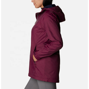 Vêtements de sport UNIQUE Veste imperméable coupe-vent pour femme avec capuche amovible Réversible Respirante Séchage rapide et écologique - Product Image 3