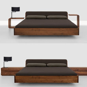 Cama de madera tamaño Queen estilo hogareño, juego de muebles de dormitorio tallados a mano, opción King Size disponible, diseño de talla elegante para dormitorio - Product Image 4