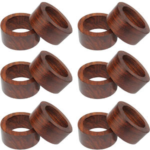 Rond de serviette de haute qualité personnalisable nordique fait à la main en bois d'acacia ronds de serviette parfaits pour chaque endroit - Product Image 6