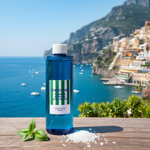 Recharge d'huiles pour diffuseur de parfum d'ambiance liquide For Portofino Italian Holidays Subm2509 (250ml) au parfum Sel et Basilic - Product Image 3