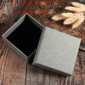 Lote de alta calidad Cajas de joyería de papel Kraft gris Cajas de regalo Organizador Encantos Anillo Reloj Pendiente Cajas de exhibición de joyería - Product Image 5