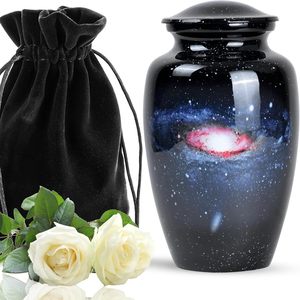 Urna de cremación de Metal de tamaño personalizado Galaxy, urna funeraria decorativa femenina y masculina para adultos, hombres y mujeres, almacenamiento de cenizas para hombres y mujeres - Product Image 1