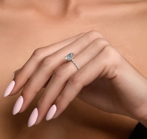 Bague de fiançailles en diamant ovale de laboratoire Bijoux hip hop Bague personnalisée Diamant libre - Product Image 3