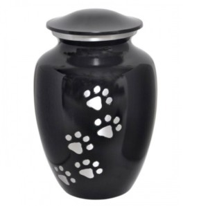 Belle bande de conception de patte d'étain et émail de couleur rose fini en aluminium pour crémation adulte pour cendres humaines. - Product Image 5