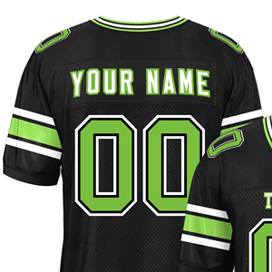 Maillot de football américain pour hommes, couleur noire personnalisée, couture limitée, vente chaude, fabrication, design d'équipe - Product Image 4