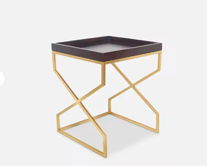 Table d'appoint Martini en aluminium enduit de poudre bleue maison moderne salon Console décorative meubles en métal faits à la main hôtels en os - Product Image 3