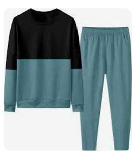 ชุดวอร์มแขนยาวสำหรับผู้ชายชุด2ชิ้นชุดวอร์มกีฬาวิ่งซิปเต็มสไตล์ลำลอง - Product Image 4