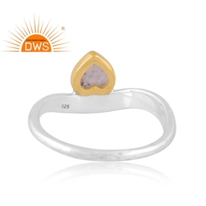 แหวนคลื่นหินรูปพระจันทร์สีเงินสเตอร์ลิงสีรุ้งแบบปรับแต่งได้ - Product Image 4