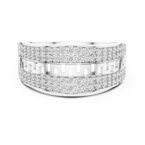 Anillo de Fiesta de Oro Rosa de 14K con Diamante Redondo Cultivado en Laboratorio para Mujer |   Diamante Cultivado Nuevo - Product Image 5