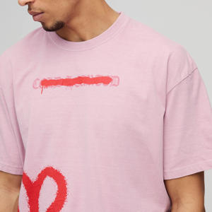 OEM Heavyweight Bulk camiseta de gran tamaño logotipo personalizado de impresión lisa Camiseta de manga corta de algodón de talla grande camisetas de los hombres - Product Image 5