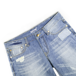 Venta al por mayor personalizada nueva moda de los hombres pantalones cortos de tela de mezclilla pantalones vaqueros desgastados cortos para hombres Pakistán - Product Image 4