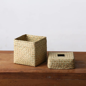 Caja de Almacenamiento Hecha a Mano con Cubierta de Tejido de Pasto Marino, Ecológica, Natural, para Decoración del Hogar, Venta al por Mayor desde Vietnam - Product Image 1
