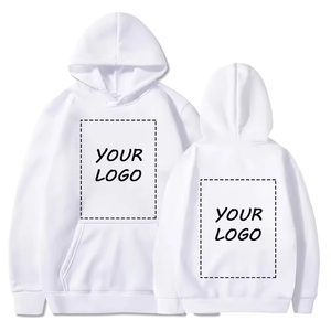 Sudadera con capucha completa en blanco con logotipo personalizado para hombre, Sudadera con capucha cálida de invierno de gran tamaño de lana y algodón para hombre y mujer - Product Image 1