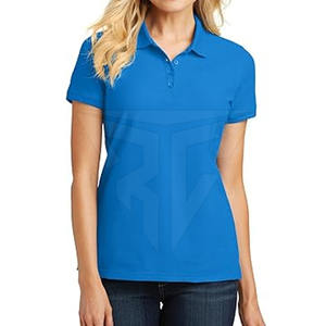 Camiseta de polo informal de algodón 100% para mujer en talla grande Ropa de verano cómoda a un precio razonable - Product Image 1