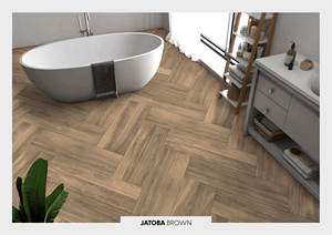 Carreaux de sol muraux vitrifiés en porcelaine émaillée 200X1200mm pour l'élévation intérieure et extérieure avec la série de conception de nuages en bois - Product Image 4