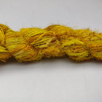 Fil de soie sari recyclé 100% écologique Technique de filage naturel pour coudre le tricot à la main Tissage Broderie Caractéristiques Fil teint