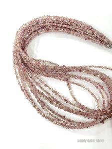 Cuentas de Cuarzo Herkimar con Recubrimiento de Diamante, Color Rosa Fresa Natural, Calidad AAA, Tamaño 2-3 mm - Product Image 5