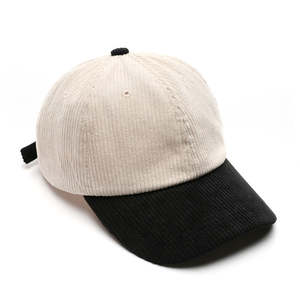 classic solid color corduroy baseball <b>cap</b> adult 5 panel <b>flat</b> brim hat lightweight breathable outdoor custom <b>design</b> <b>cap</b> - Product Image 3