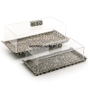 ชุดถาดช็อคโกแลตดีไซน์เนอร์ทรงสี่เหลี่ยมผืนผ้าถาดช็อคโกแลตแฟนซี2ชิ้น - Product Image 5