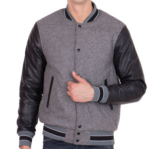 Chaqueta universitaria de lana con logotipo personalizado de calidad superior para hombre, tipo de cierre, bolsillos con botones, chaqueta Bomber de béisbol universitaria Letterman - Product Image 1