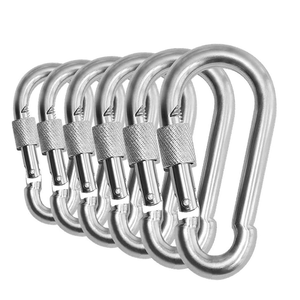 Bán Hot Trung Quốc nhà sản xuất thép không gỉ 304 hoặc thép không gỉ 316 Carabiner din5299 mùa xuân Snap hook với mắt và vít - Product Image 6