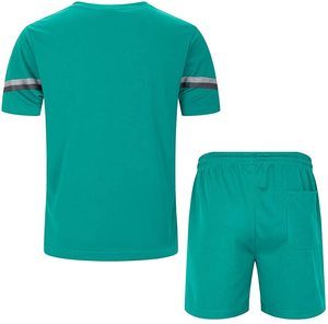 Conjuntos sueltos sólidos de verano para hombre, camisas y pantalones cortos personalizados de manga corta hechos en Pakistán - Product Image 4