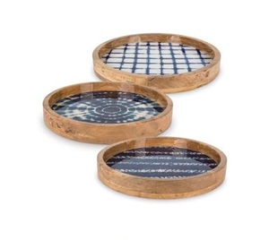 Plateaux de service les plus vendus avec impression émaillée pour le petit-déjeuner, le thé, le dessert, le rangement de bijoux, le plateau à café au meilleur prix - Product Image 1