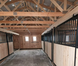 Seepoem <span class=keywords><strong>3</strong></span>*<span class=keywords><strong>3</strong></span> متر طراز حديث مستقر الحصان * 9.84 قدم مع إطار معدني قوي وألواح خيزران حالة جديدة صندوق مأوى الحصان - Product Image 1