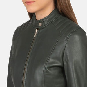 Latest Design Women's High Performance Winter Breathable Comfortable <b>Sheep</b> <b>Skin</b> Finished Genuine Leather <b>Jackets</b> - Product Image 5