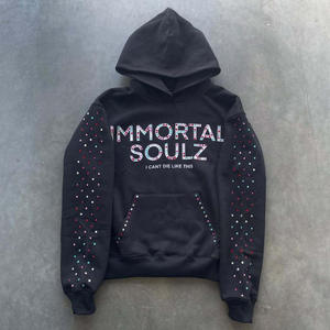 Sweats à capuche surdimensionnés pour hommes, en coton lourd, coupe ample, style streetwear, vêtements d'hiver - Product Image 1