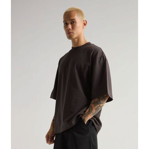 เสื้อยืด230gsm คอตตอนรุ่น100% เสื้อยืดลำลองสะพายไหล่ปล่อยแบบผ่อนคลาย - Product Image 4