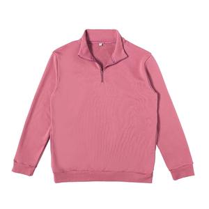 Sudadera de lana con media cremallera para hombre a la moda, tela gruesa de mezcla de algodón, interior suave de primera calidad, logotipo bordado OEM ODM, fábrica al por mayor - Product Image 2