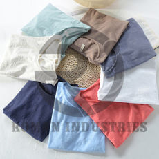 Usine en gros nouveau coton mince couleur unie porter une chemise avec des sous-vêtements à manches courtes - Product Image 6