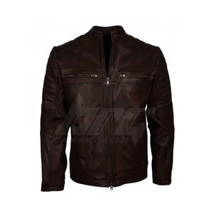 Veste en cuir de moto confortable à bas prix Veste d'hiver en cuir de moto de course automobile - Product Image 3