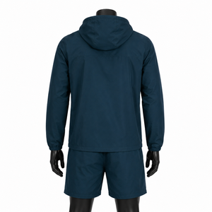 Conjunto Deportivo Cortavientos con Capucha para Hombre, Chaqueta y Pantalones Cortos de Secado Rápido, Ropa Deportiva Ligera de Poliéster para Verano - Product Image 2