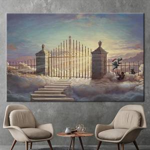 Printed Canvas: Banksy Pearly <b>Gates</b>, Street Art Decor, Abstract Graffiti Artwork,1P:Gallery Wrapped - Product Image 1