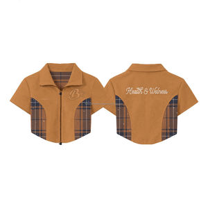 Nouveau T-shirt Rayé Boxy à Double Fermeture Éclair avec Motif Graphique Grande Taille en Coton Blanc pour Hommes et Femmes - Product Image 4