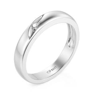 Jeulia Winged Sterling <b>Silver</b> Promise <b>Ring</b> for <b>Men</b> Rose Gold Plated with Zircon Adjustable Casual Engagement <b>Ring</b> - Product Image 2