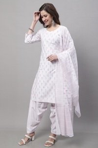 ชุดคอลเลกชั่น Patiala Salwar คอลเลกชั่นผ้าฝ้ายบริสุทธิ์พิมพ์ลาย - Product Image 4