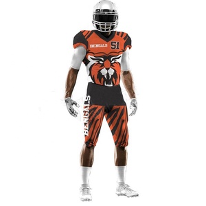 Uniforme de football américain de haute qualité personnalisable pour les jeunes Taille XL Polyester respirant Tops Jersey Ensembles de logos brodés - Product Image 2