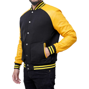 Logotipo personalizado bordado Varisty chaqueta diseñador botón béisbol hombres Varsity chaquetas para hombres - Product Image 5
