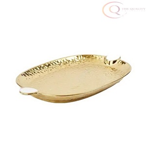 Plateau en métal décoratif artistique pour la mise en scène de table festive |   Ajoute de la chaleur et de l'élégance - Product Image 4