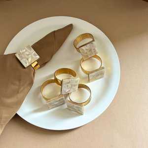 Restaurants for Holding Brass Napkin Rings Mother of Pearl Napkin Rings Wood Wooden Napkin Ring by faizacraft - Product Image 2