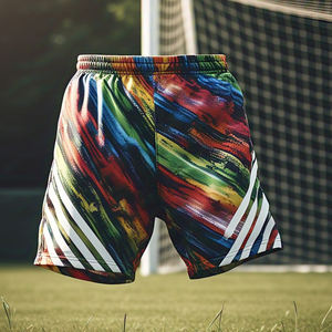 Vêtements de sport personnalisables pour hommes, shorts de football à sublimation OEM pour le football d'été - Product Image 4
