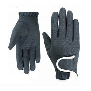 Guantes de equitación de piel sintética para mujer, color sólido, con agarre, ajuste regular para montar a caballo - Product Image 1