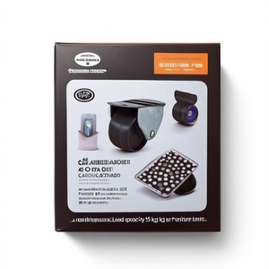 Rueda giratoria de plástico de 45 mm con placa de montaje, capacidad de carga de 55 kg para muebles - Product Image 3