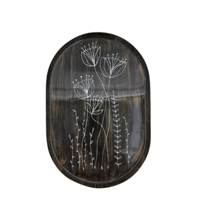 Vajilla de hierro, bandeja ovalada, bandeja de servicio de comida de Color negro para el hogar, restaurante y Decoración de mesa hecha a mano - Product Image 1