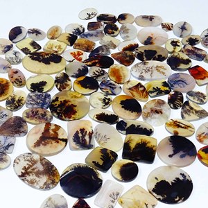 Ágata dendrítica Shazar Natural de alta calidad, cabujón de piedras preciosas sueltas, mezcla de piedras preciosas sueltas, forma y tamaño, piedras preciosas para la fabricación de joyas - Product Image 6
