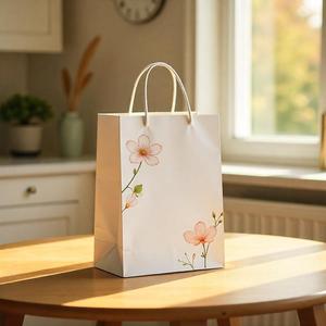 Bolsa de papel de arte ecológica reutilizable para comida para llevar Pizza y embalaje de regalo promocional seguro para microondas y biodegradable - Product Image 3