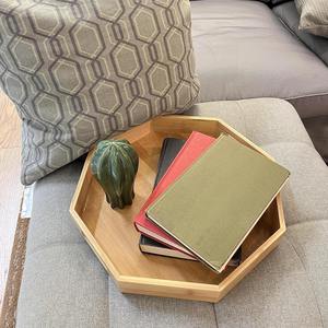 Plateaux en bois de bambou octogone pour la décoration de la cuisine à domicile plateaux de service en bois multifonctionnels au meilleur prix - Product Image 4